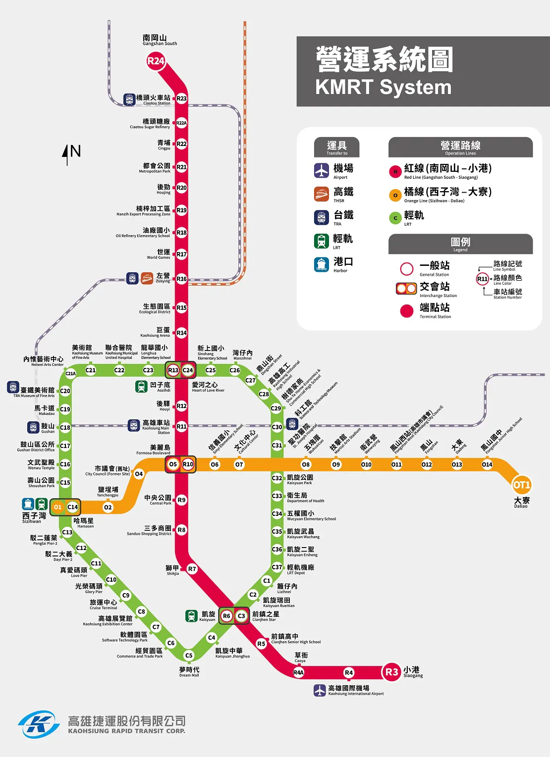高雄捷運路線圖