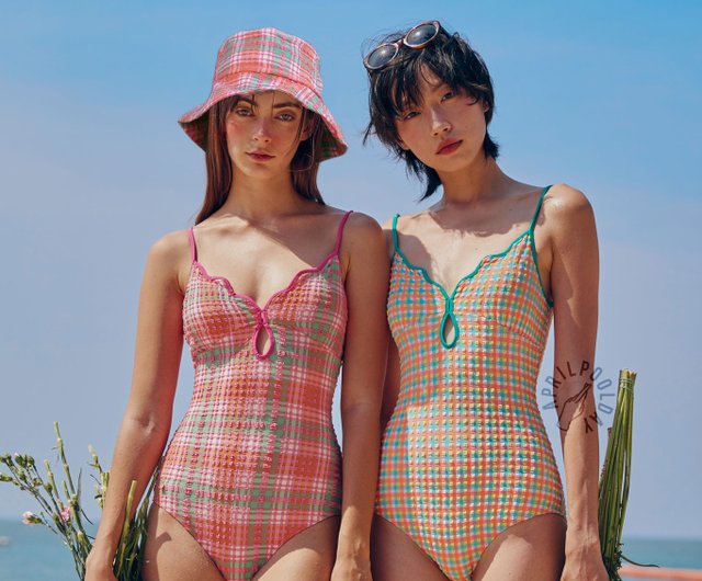 Aprilpoolday / CLAUDIA'S FOREVER ONE / Electric Gingham APRILPOOLDAY|女泳衣