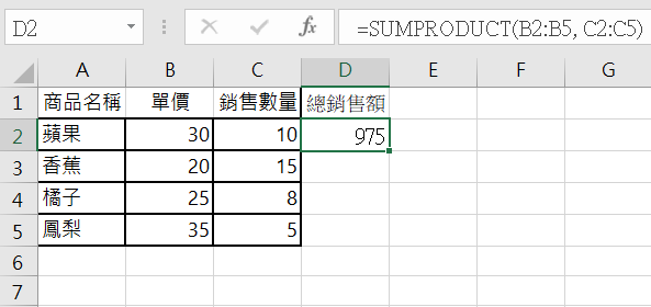 SUMPRODUCT
