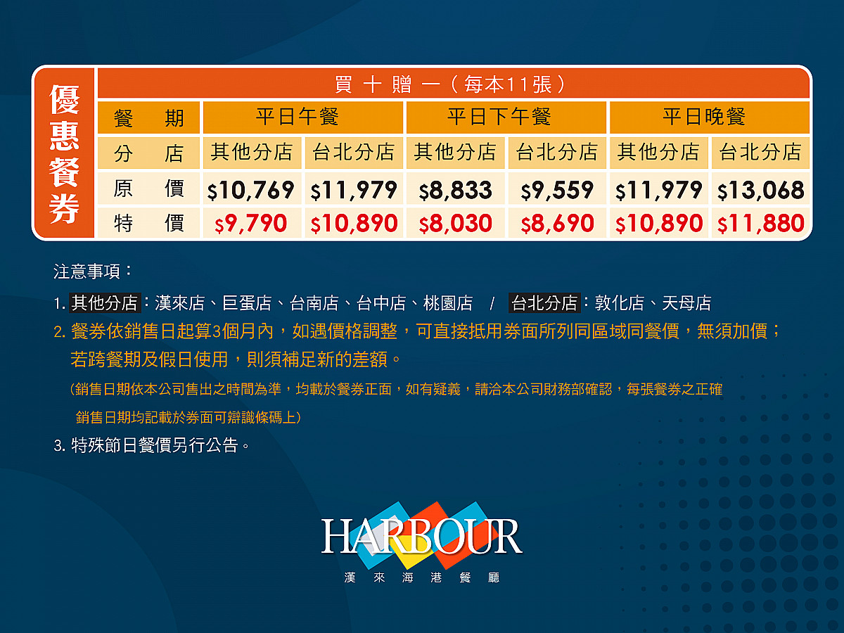 漢來海港餐卷